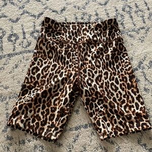 Forever 21 High Rise cheetah bike shorts